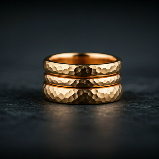 A high-fashion editorial close-up of a wrist wearing three different gold bangles.